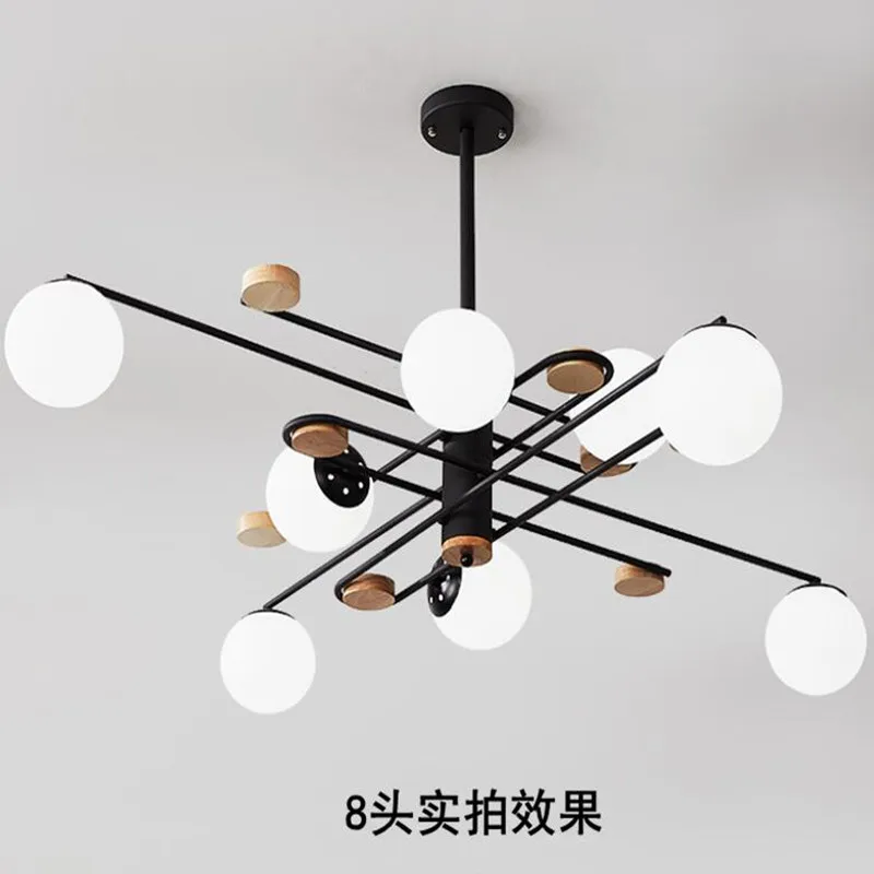 

modern geometric chandelier magic bean restaurant art iron wooden chandelier living room nordic bedroom chandelier lighting