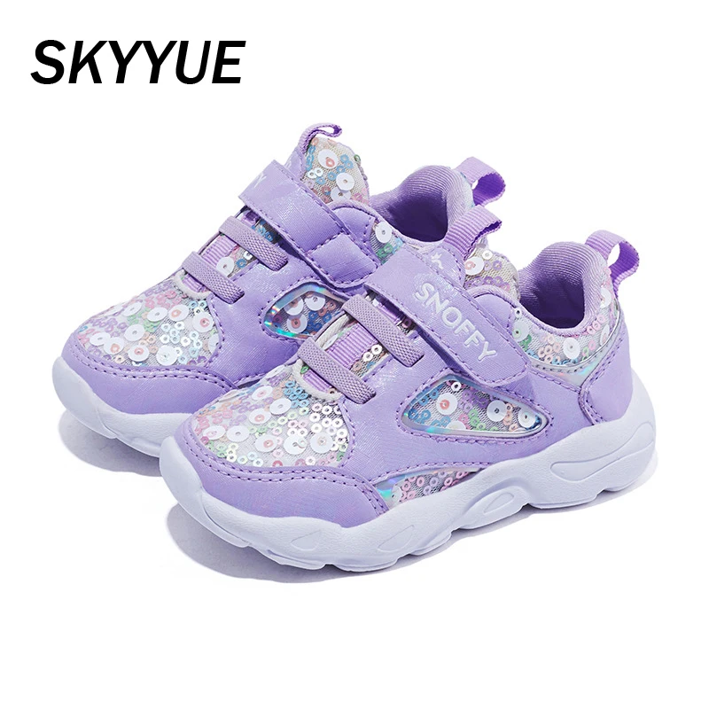 New Spring Kids Sport Sneakers Children Glitter Casual Baby Girls Black Brand Shoes Boys Mesh Sequin Trainers | Детская одежда и