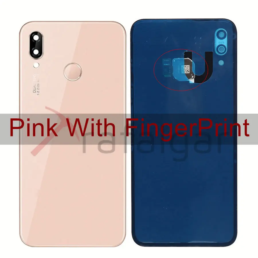 Задняя стеклянная панель для Huawei P20 Lite Крышка батарейного отсека nova 3e задний