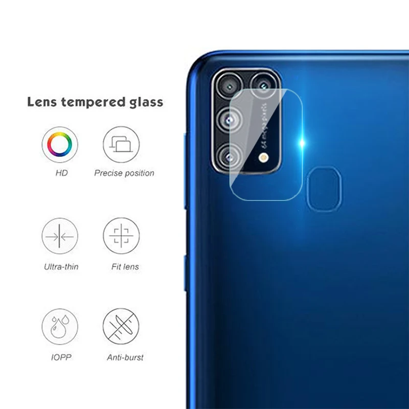 2 в 1 Защитное стекло для объектива камеры samsung galaxy m31 m30 s m51 m21 m11 m12 закаленное
