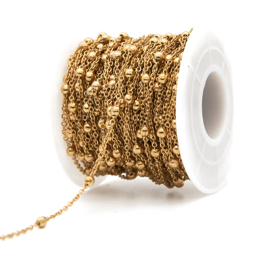 Цепочка Из Нержавеющей Стали для бусин ювелирный аксессуар сделай сам 2 метра