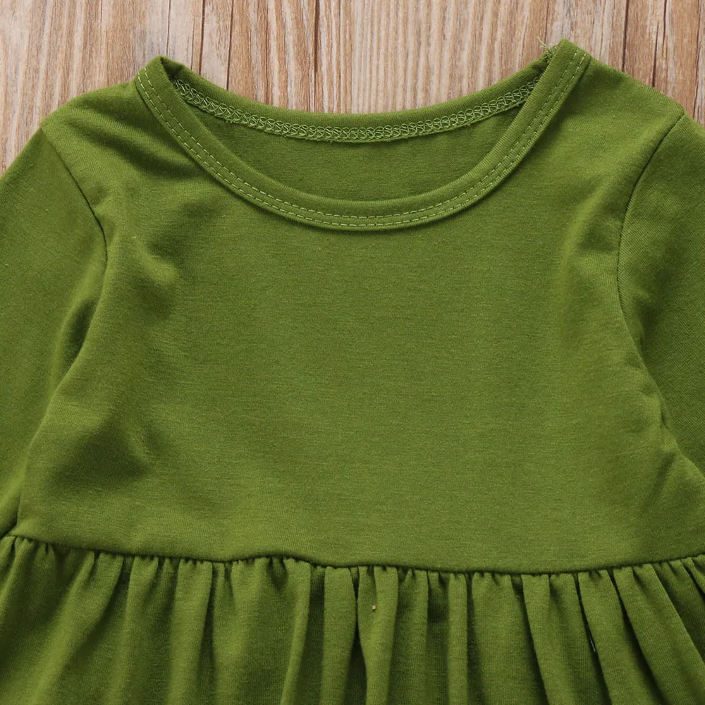 Emmababy; Новинка года; плиссированное платье для маленьких девочек; комплект одежды с длинными штанами; футболка с оборками; штаны с цветочным принтом; рождественские наряды для девочек