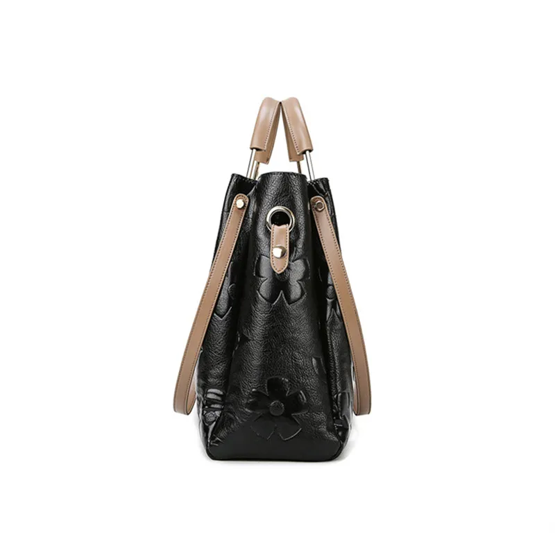 

Bags for Women 2021 Fashion Embossing Bucket Bags Large Capacity Ladies Shoulder Messenger Bags High Quality Handbags Sac A Main