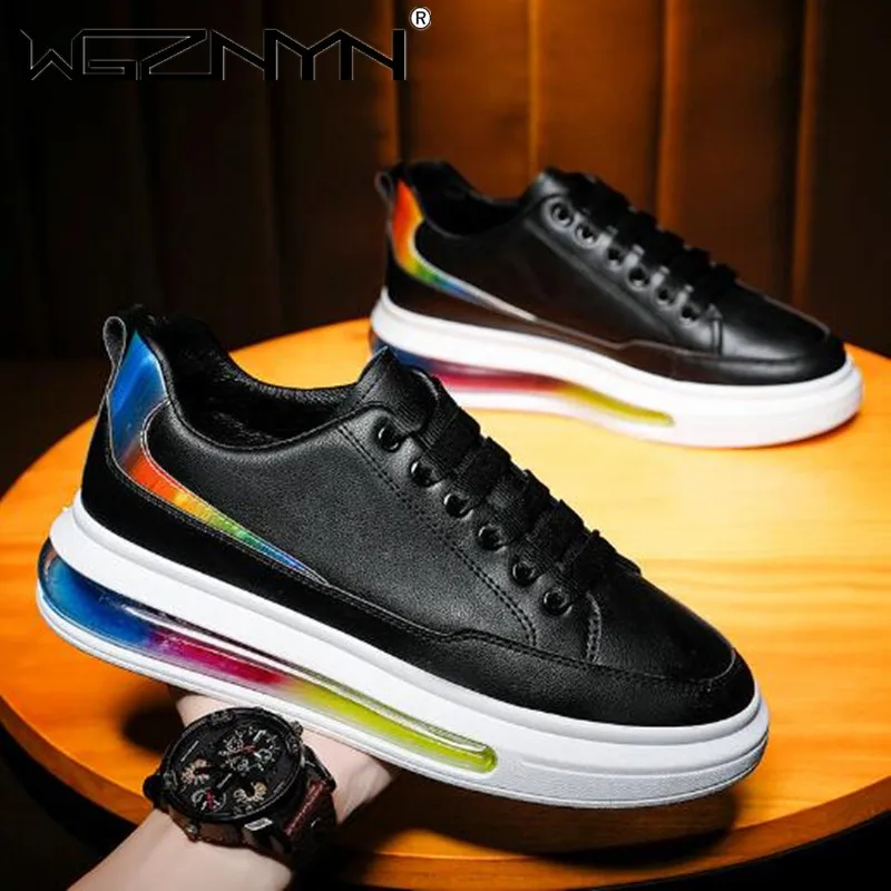 

NEW Designer Men's White Black Air Cushion Leisure Shoes Loafers Male Sports Walking Sneakers Tenis Masculino Zapatos Hombre