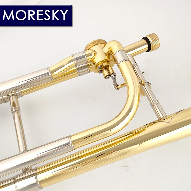 

MORESKY Tenor Trombone Bb/F Tone with Mouthpiece Carry Case Cleaning Cloth MTB-2100