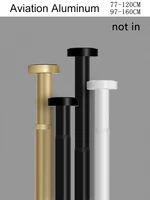 not in Aviation Aluminum Bathroom Shower Curtain Tension Pole Clothes Bar Retractable Rod Home Curtains Rail 77-120cm 97-160cm