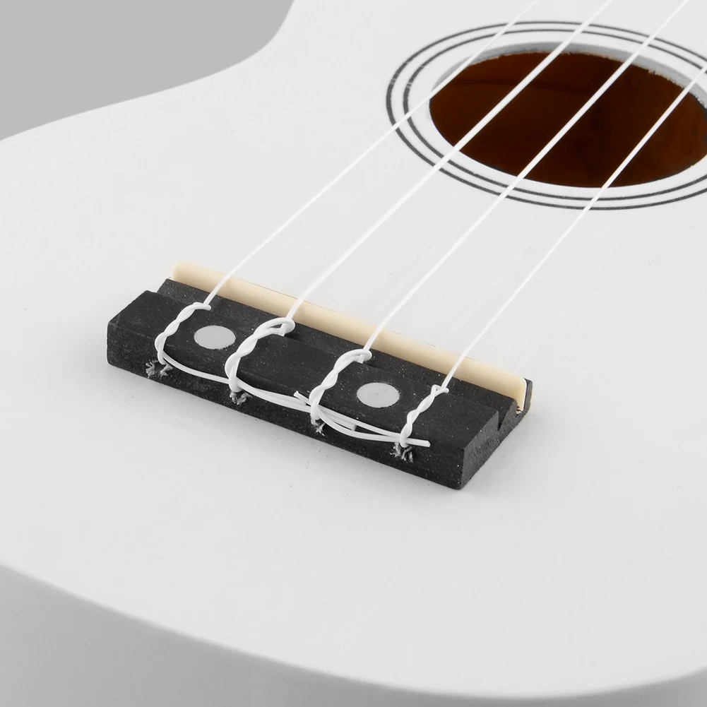 Мини-Укулеле сопрано 21 дюйм 12 ладов гавайская гитара белая укулеле музыкальный