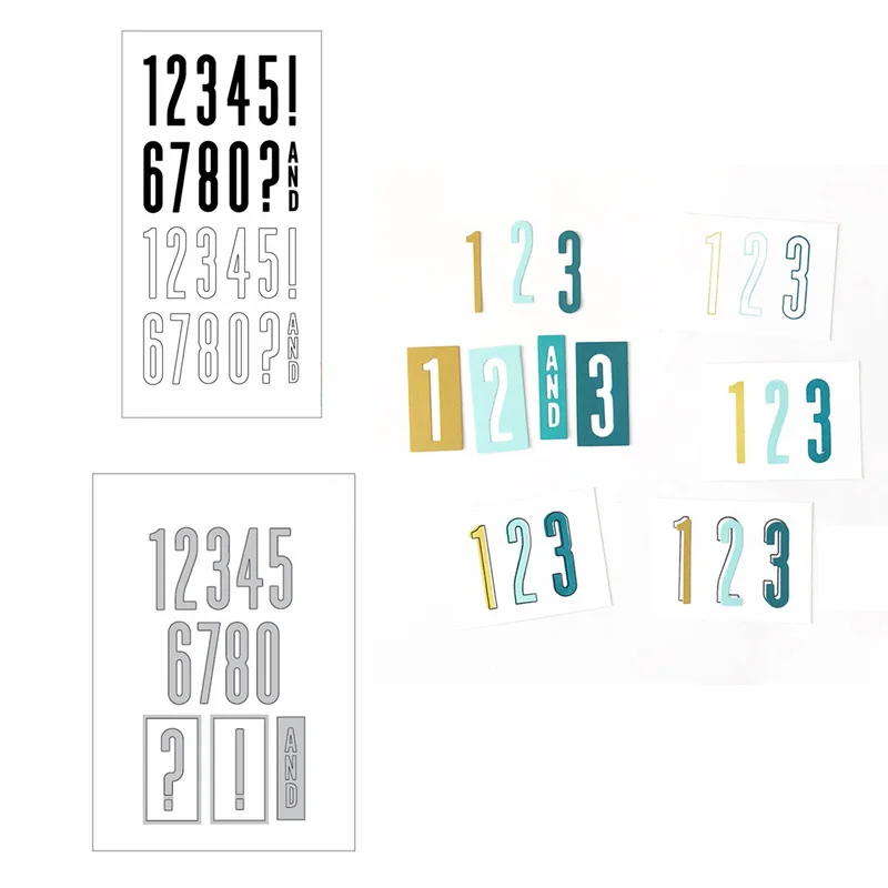 

All the Numbers Stamp Set and All the Numbers Dies For DIY Scrapbooking Paper Craft Handmade Card Punch Decorative die Cut