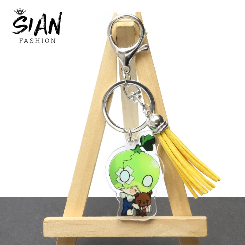 

Anime Dr.STONE Acrylic Tassel Keychain Pendant Holder Senku Ishigami Cartoon Figures Keyrings for Bags Otaku Jewelry Accessories