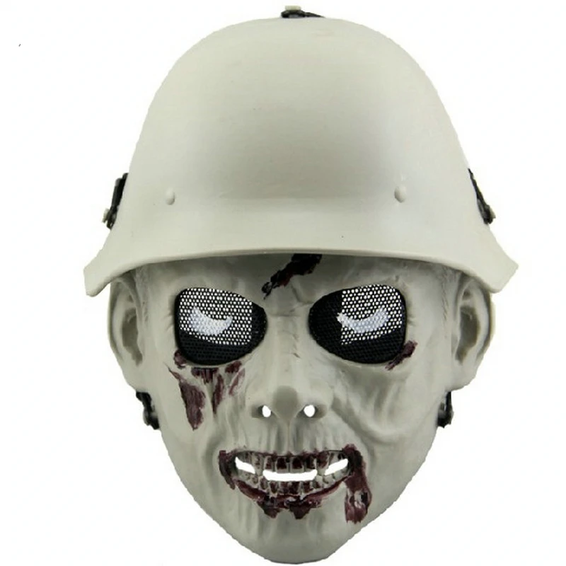 Zombie Soldier Skull Military Army Tactical Full Face Mask Mesh Wargame Airsoft Paintball Cosplay Holloween Masks | Спорт и
