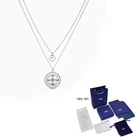2020 модные ювелирные изделия SWA новое ожерелье с символической мандалой круглый центр украшенный изумрудом синим кристаллом женский романтический подарок