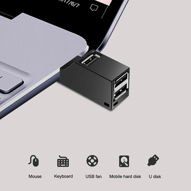 Мини USB 2 0/3 0 высокоскоростной концентратор сплиттер 3 порта usb хаб для ПК ноутбука