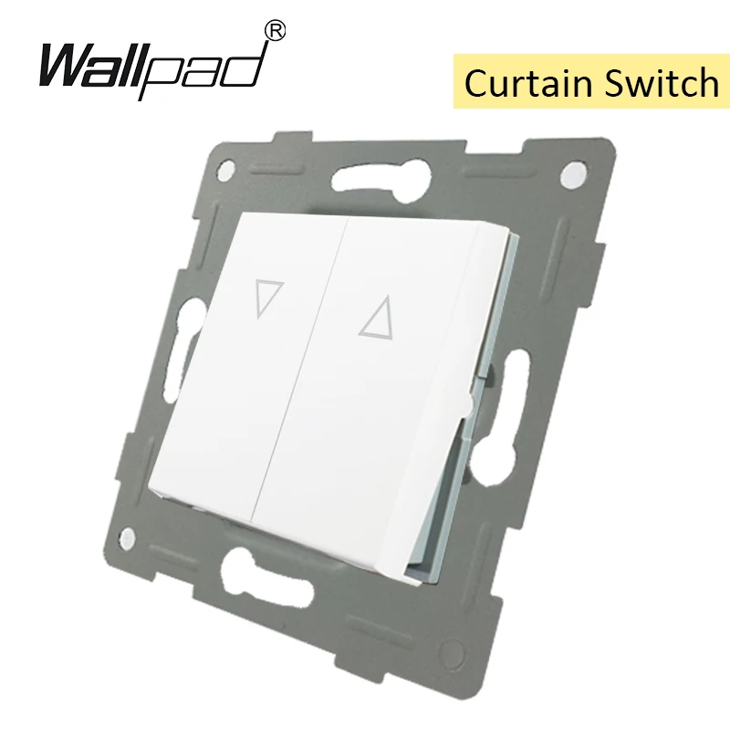 Curtain Switch DIY ЕС функциональный ключ для модуля белый кнопочный переключатель и розетка с когтями монтажный Wallpad L6 серии - Цвет: Curtain Switch