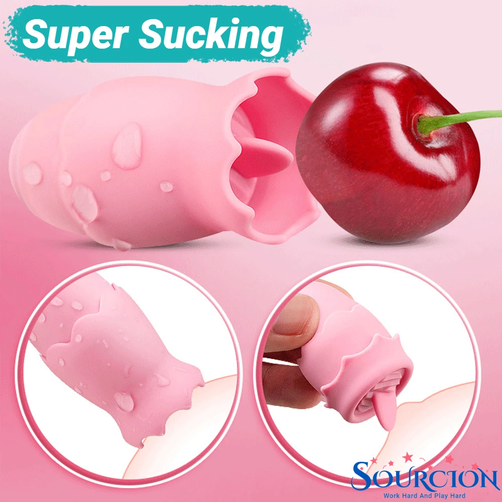 Sourcion Вибраторы интимные игрушки для взрослых Для женщин присосок соска вибратор
