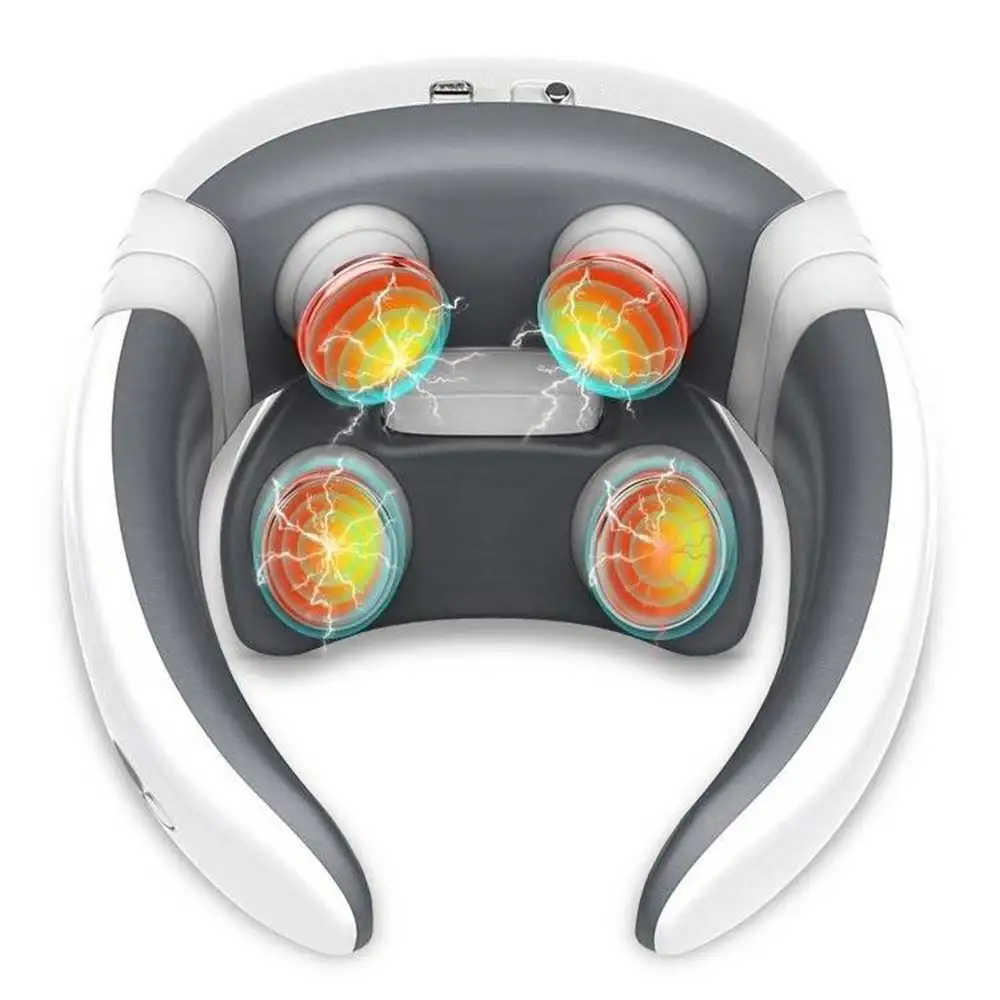 

6 Modes Electric Neck Massager Neck Pulse Back Power Control Far Infrared Heating Pain Relief Tool Health Care Neck Relaxation