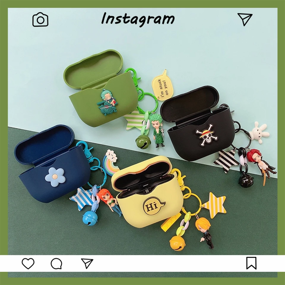 

Cool Cartoon Earphone Cover for Sony WF-1000XM3 Case Wireless Bluetooth Headphone Protect Silicone Case Doll Key Ring Decor Skin