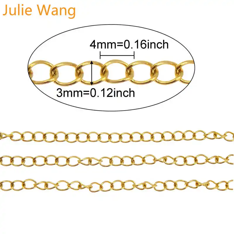 Цепочка на ногу Julie Wang из нержавеющей стали ювелирный аксессуар сделай сам 1 м