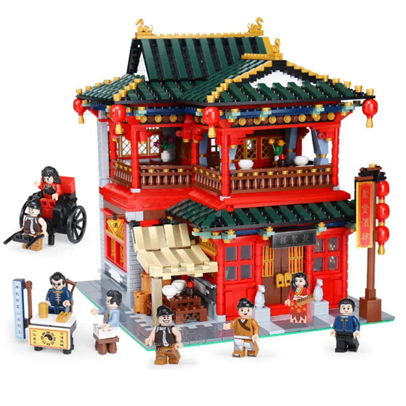 MOC Creator серии Xingbao 01002 3267 шт. красивый набор таверны дети развивающие строительные