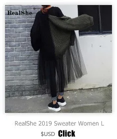RealShe, Осенний женский свитер,, водолазка, длинный рукав, вышивка, толстый кашемировый свитер для женщин, элегантный осенний свитер для женщин