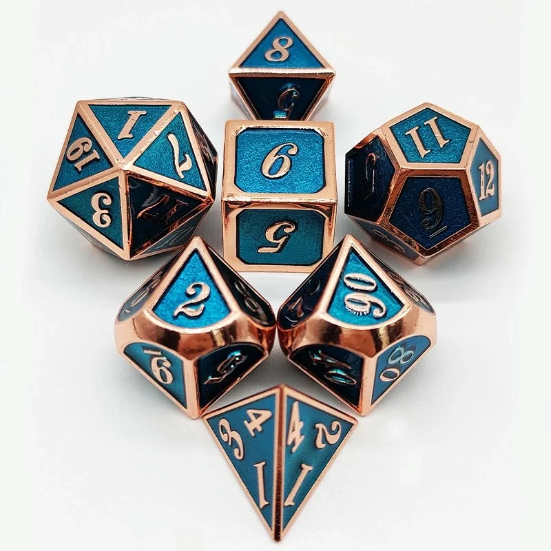 

7 Pieces Metal dnd dice Role Playing Dice for Dungeons and Dragons rpg Games & Pathfinder Metal Dices Set