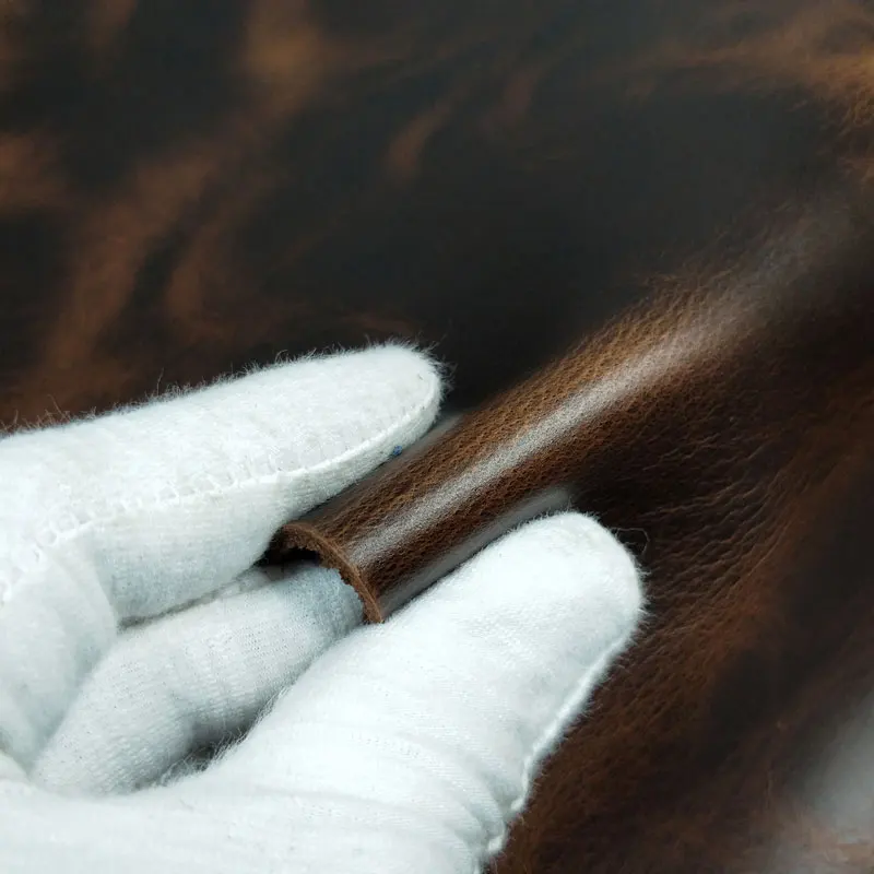 

4 Colors Natural Cow Hide Leather Oil Wax Leather Genuine Leather Piece First layer Material for DIY Leather Craft