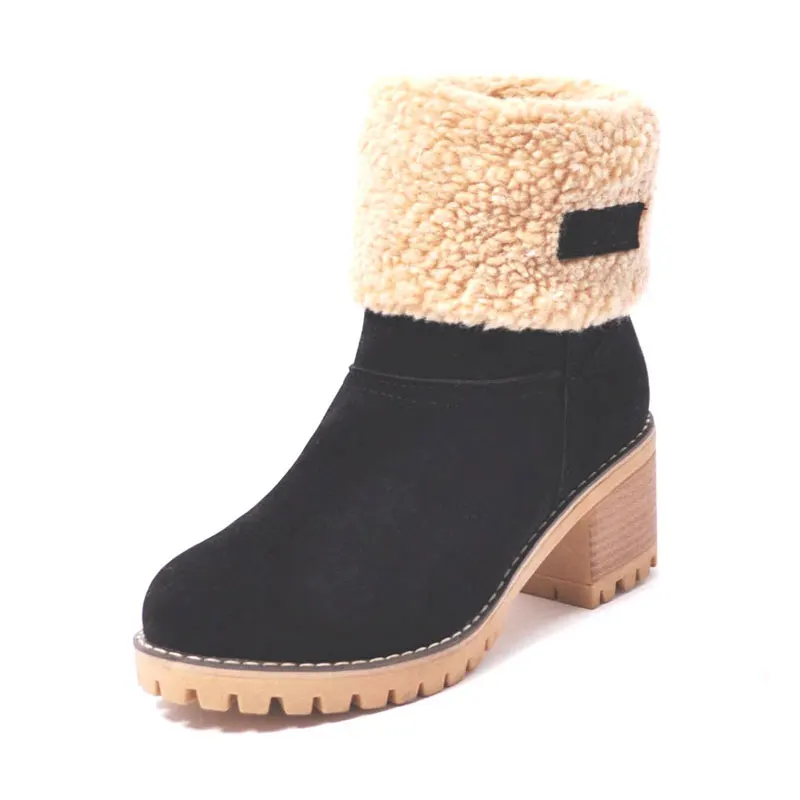 Новые женские ботинки Зимние удобные зимние ботильоны Теплые водонепроницаемые