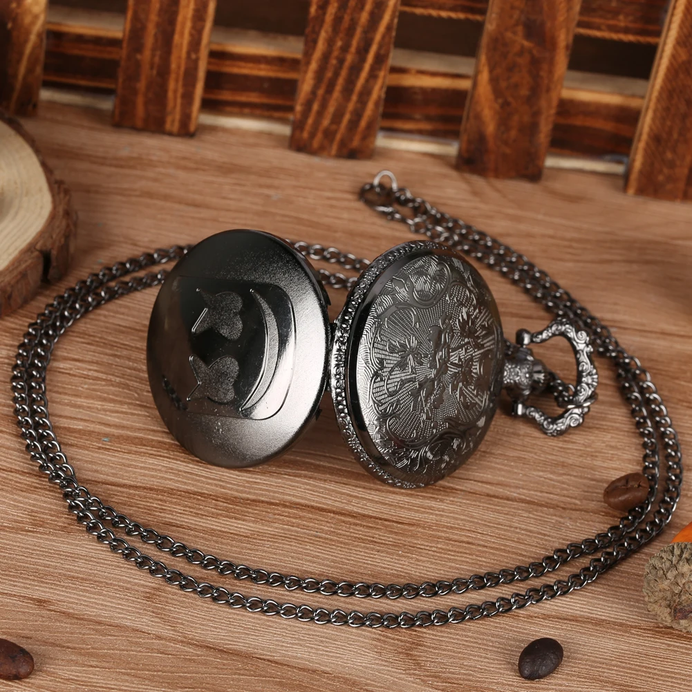 Кварцевые карманные часы унисекс с маской маршмеллоу римскими цифрами и