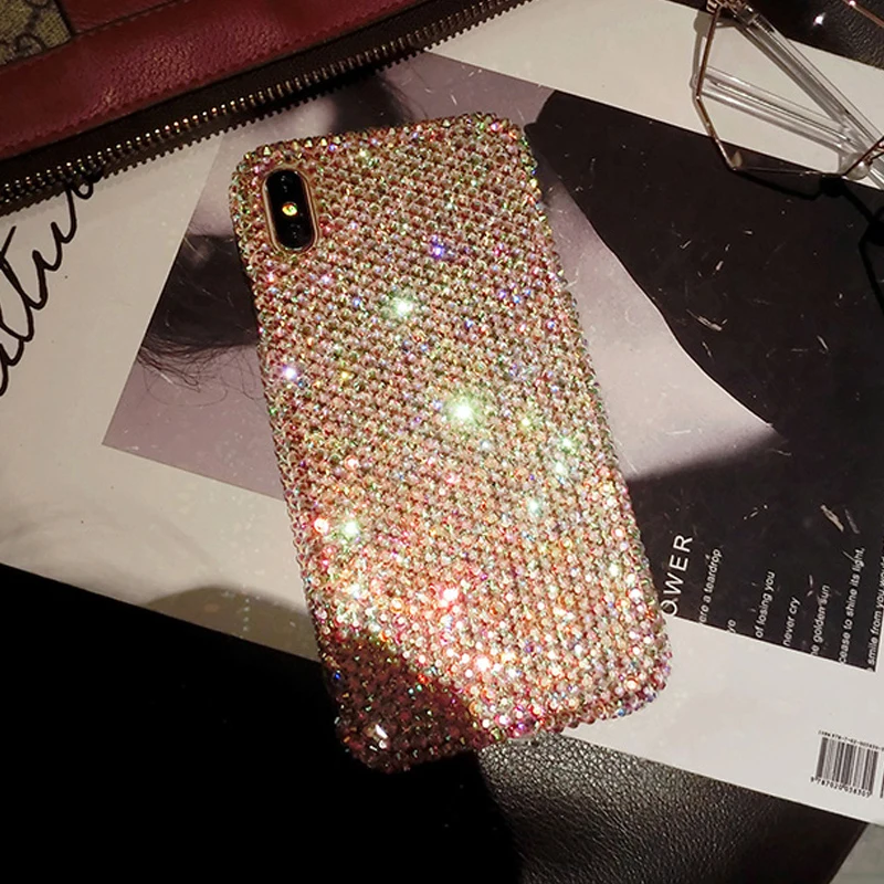 women handmade bling full rhinestone diamond case for iphone 11 pro max case for iphone xs xr x 6 6s 7 8 plus case glitter coque free global shipping