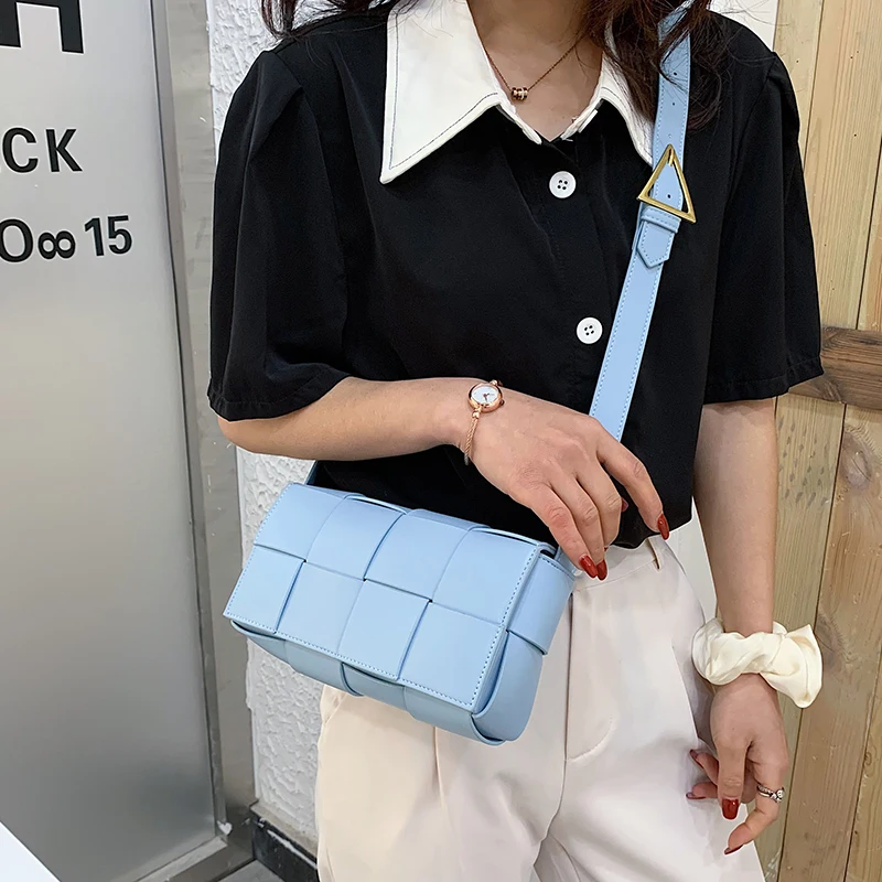 

ATLI High Quality Pu Leather Woven Crossbody Bags for Women 2021 Designer Fashion Shoulder Bag Female Messenger Bag Sac Epaule