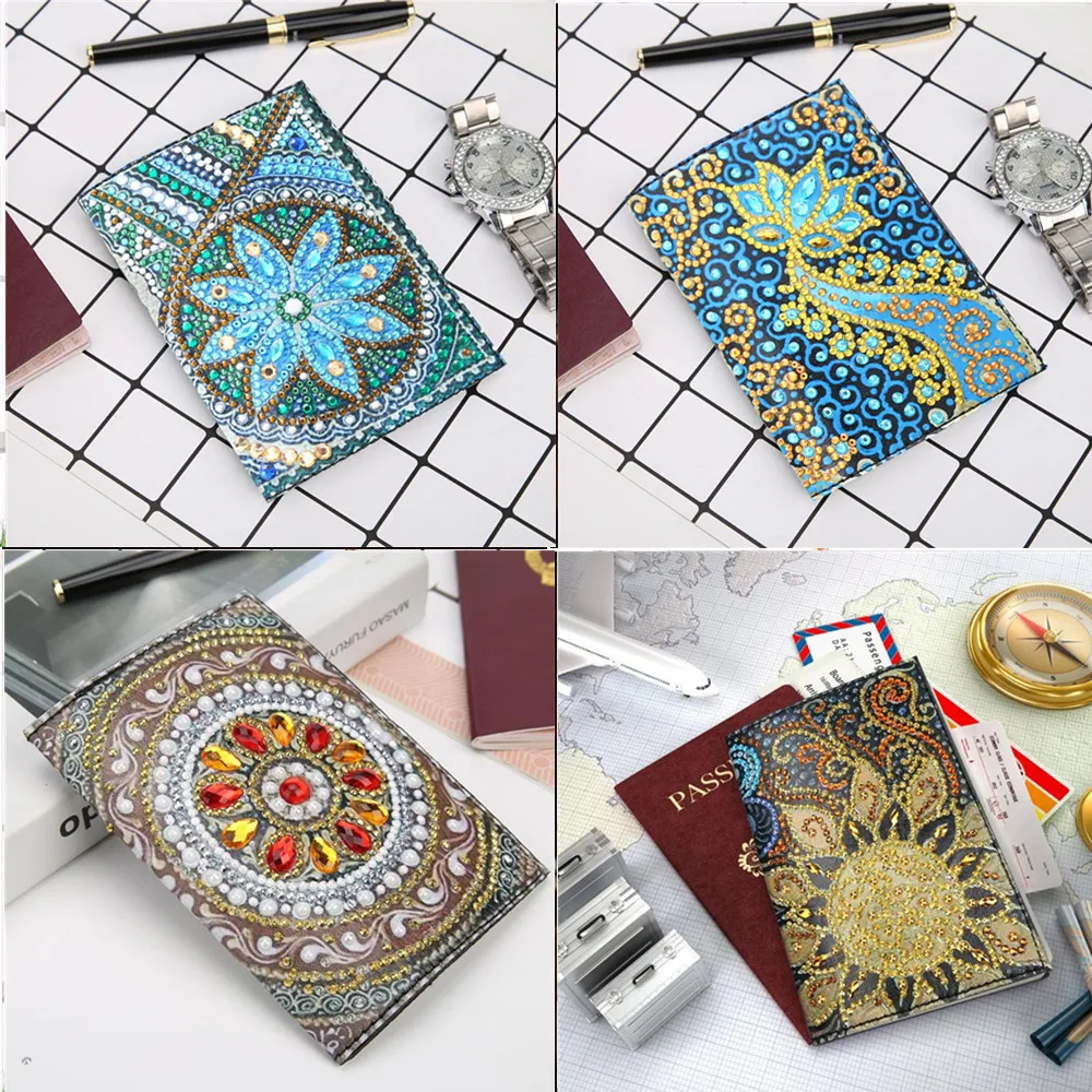 Алмазный Обложка на паспорт DIY алмазная живопись особой формы кожаный защитный