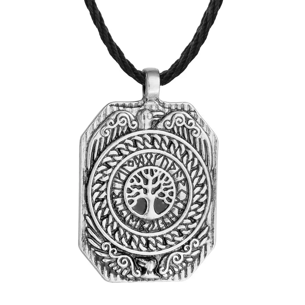 QIAMNI подвеска в виде легендарного дерева викингов амулет ожерелье Valknut