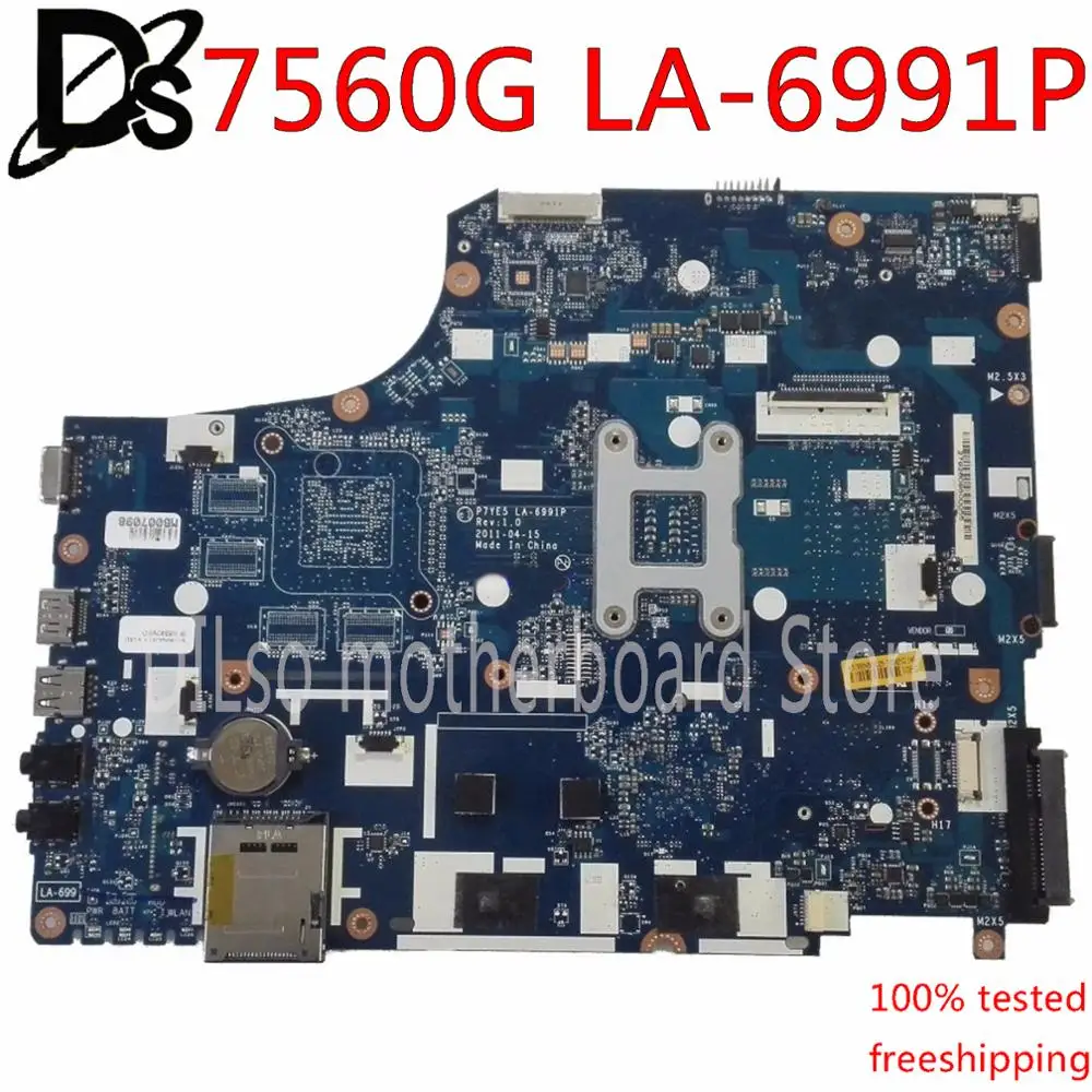 

KEFU LA-6991P motherbaord For Acer aspire 7560 7560G Laptop Motherboard without GPU LA-6991P original 100% tested