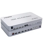 4 порта USB HDMI KVM Matrix 4x2 двойной монитор 4K 60 Гц HDR переключатель сплиттер HDMI 2,0 аудио видео конвертер Поддержка порта ПК клавиатура мышь