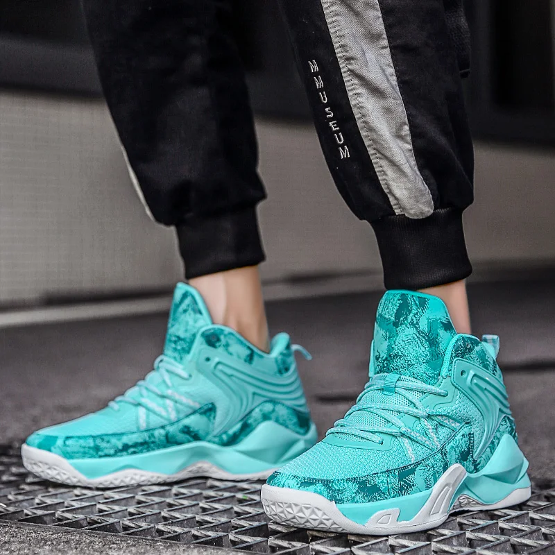 

High top basketball shoes men cushion basketball sneakers men breathable outdoor sneakers
