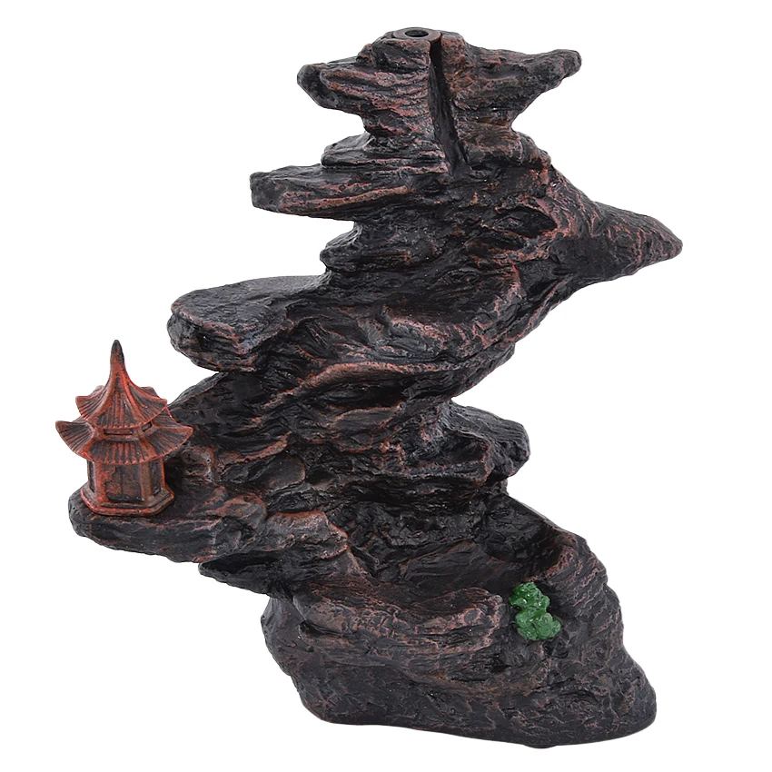 Высокие горы и поток вода дым обратного потока благовония горелка Ароматерапия