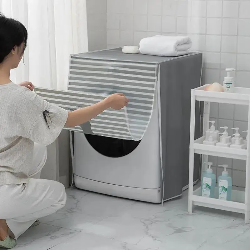 

Drum washing machine cover waterproof full automatic pulsator top open washing machine cover flip drum turbo washer protector