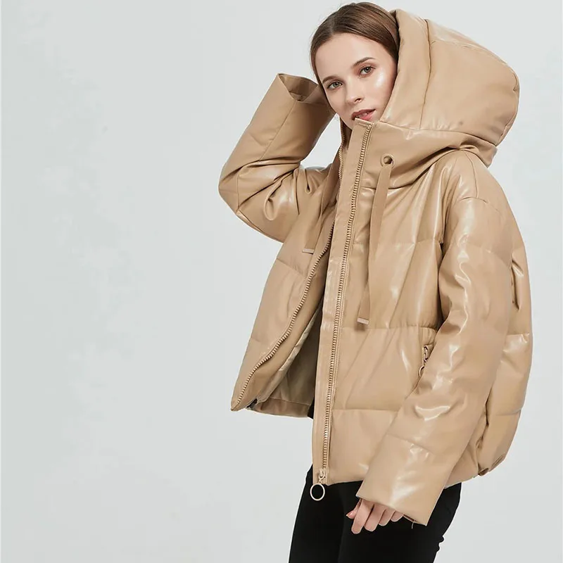 Parkas Women Thicken Women Cotton Jacket 2021New Winter Warm Casual Imitation Leather High Quality Womens Cotton Jackets NBH174