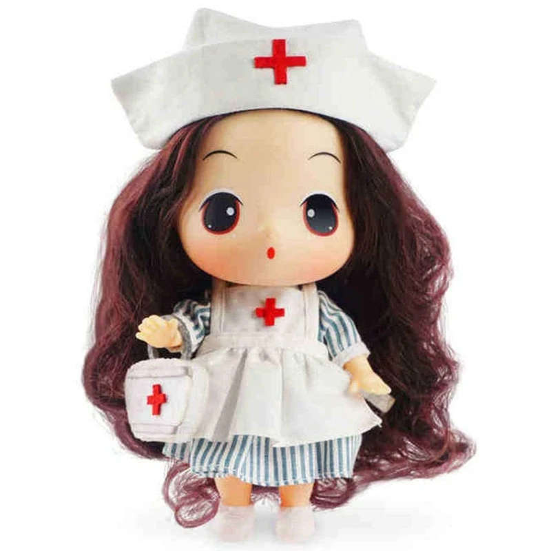 

Nurse Dress Up DIY Toys Girl Princess Rag Dolls Vinyl Kids Toy H055