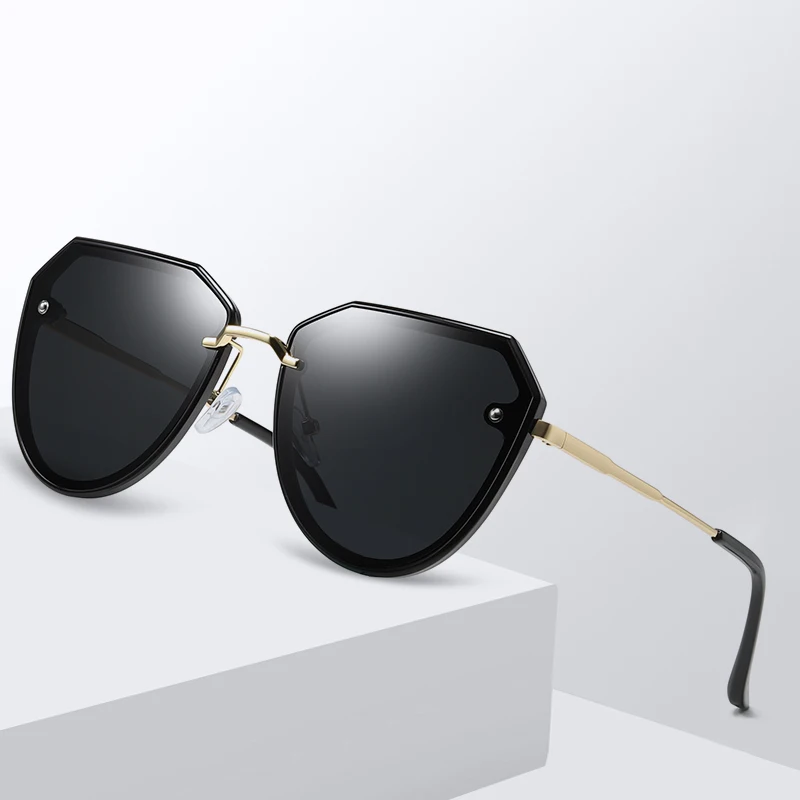 Роскошные женские крупные солнцезащитные очки личности нерегулярные ПК большая