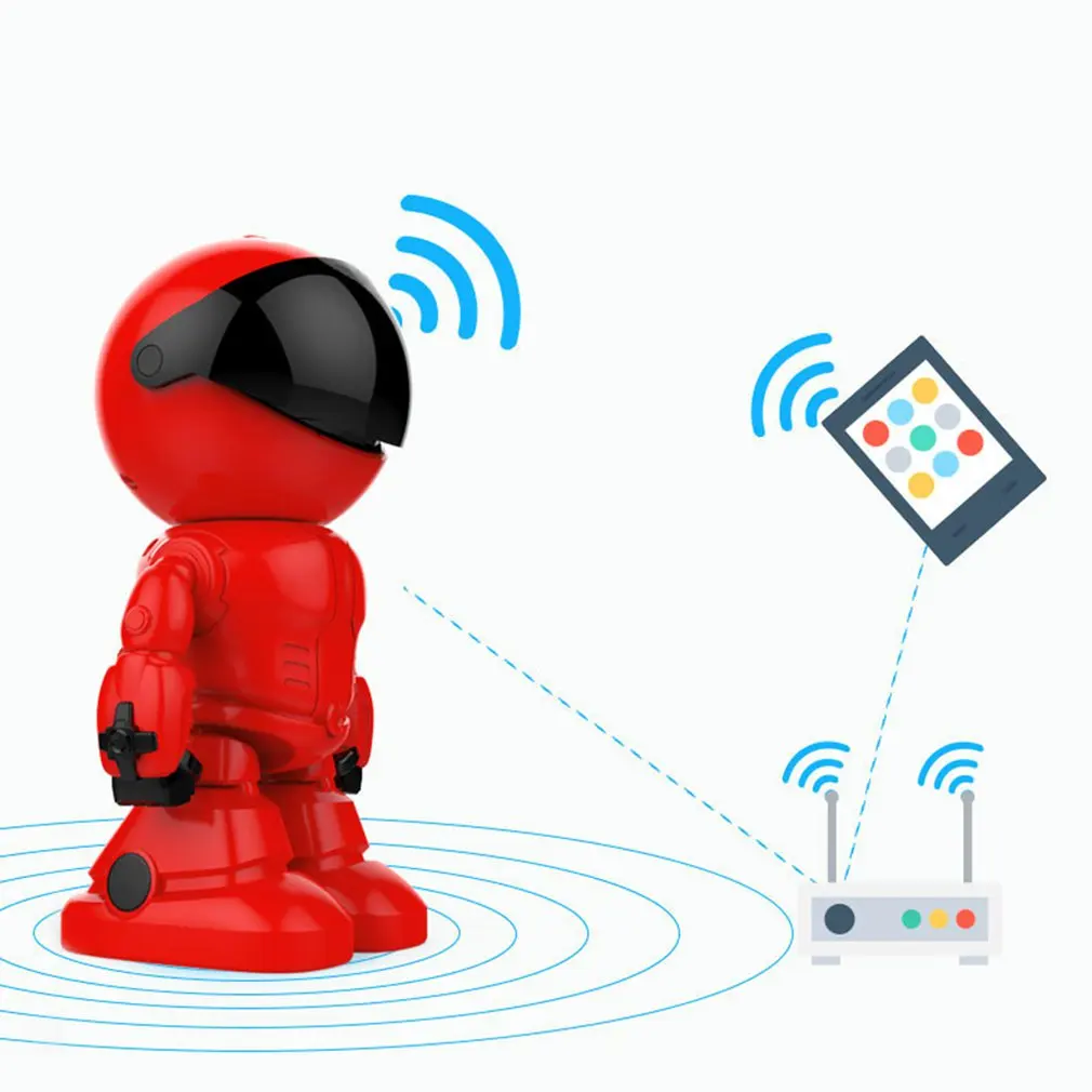 1080P Wi Fi робот IP камера с панорамированием наклоном поддержкой P2P ночным видением