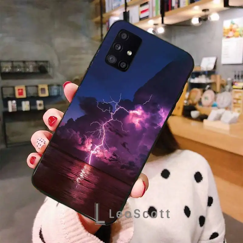 

Cool moment lightning Phone Case for samsung galaxy s21 s20 fe s10 s9 s8 s30 note 20 10 ultra plus pro lite 5G funda