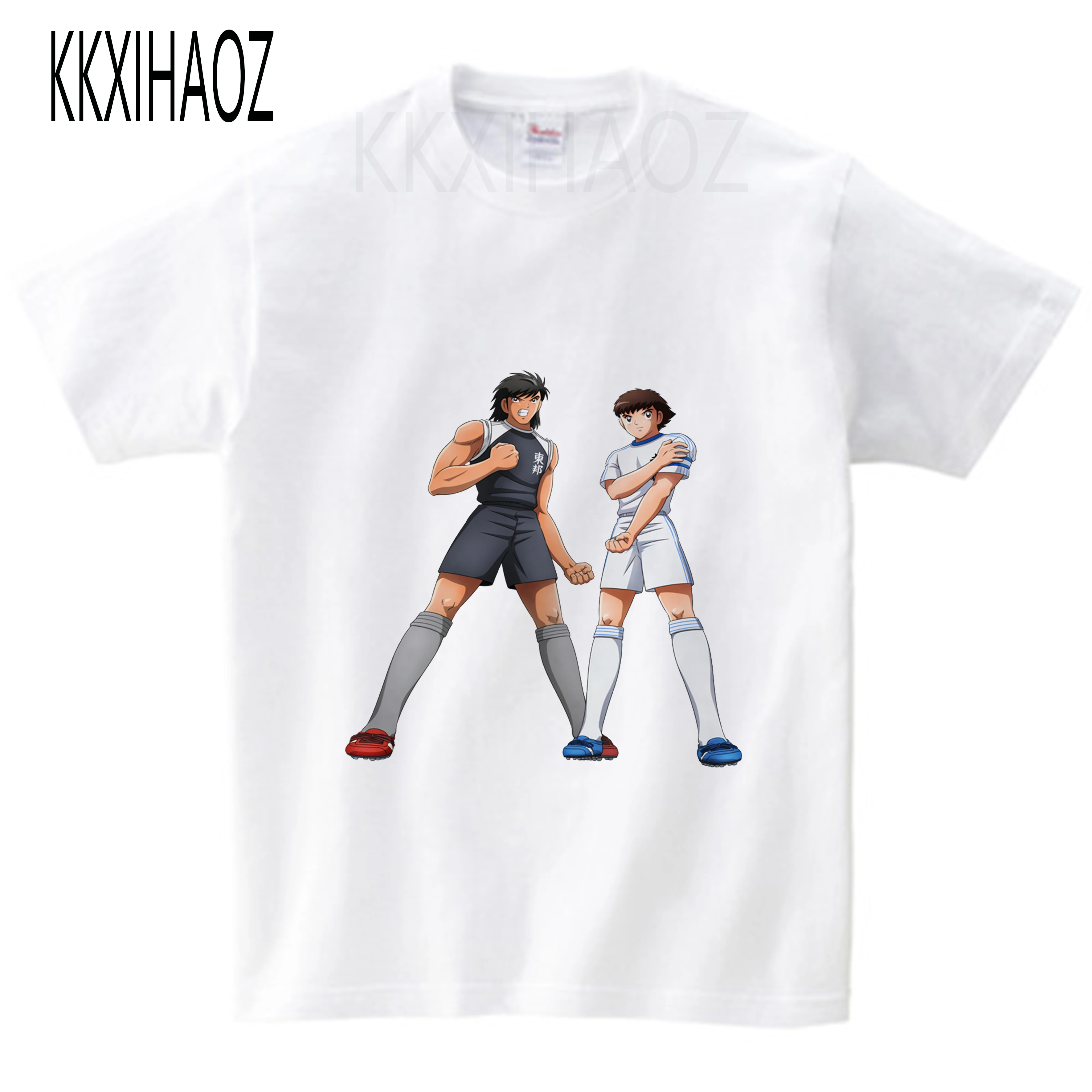 

Anime Print Baby Boys Captain Tsubasa T Shirt Summer Infant Kids Boys Casual T-Shirts Clothes White Cotton Toddler Tops Tee NN