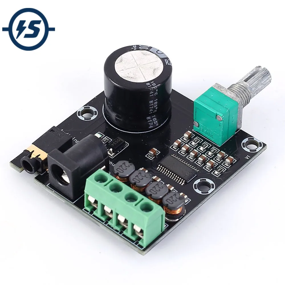 Digital Power Amplifier Board DC 9V 12V 24V Voice Audio Module Stereo 15W+15W | Электронные компоненты и