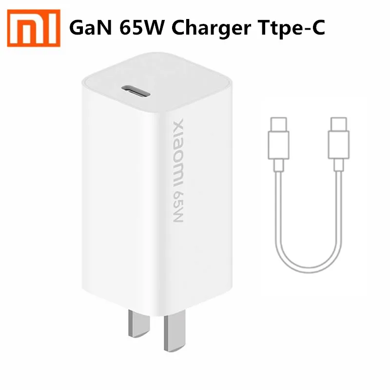 Дорожное зарядное устройство Xiaomi GaN 65 Вт USB Type C умный выход PD быстрая зарядка для