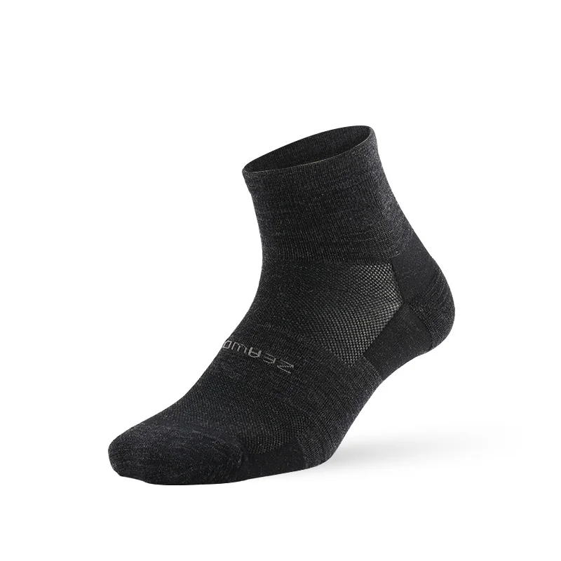 3 pair black 3 пары спортивных носков для бега, ZEALWOOD унисекс мериносовая шерсть Анти-блистер Подушка походные носки - Цвет: 3 pair black