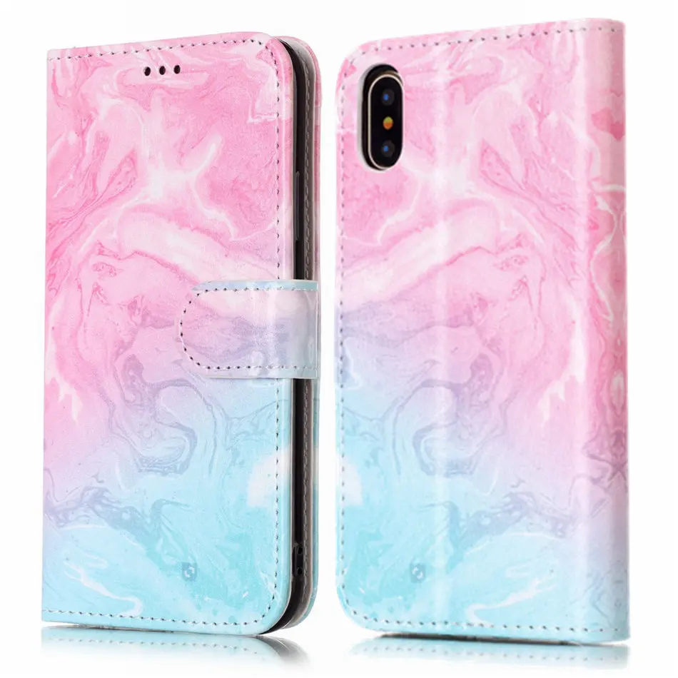 Чехол с подставкой и отделением для карт iPhone X XS XR 11 Pro Max SE 2020 8 7 Plus 6 6S 5 милые чехлы