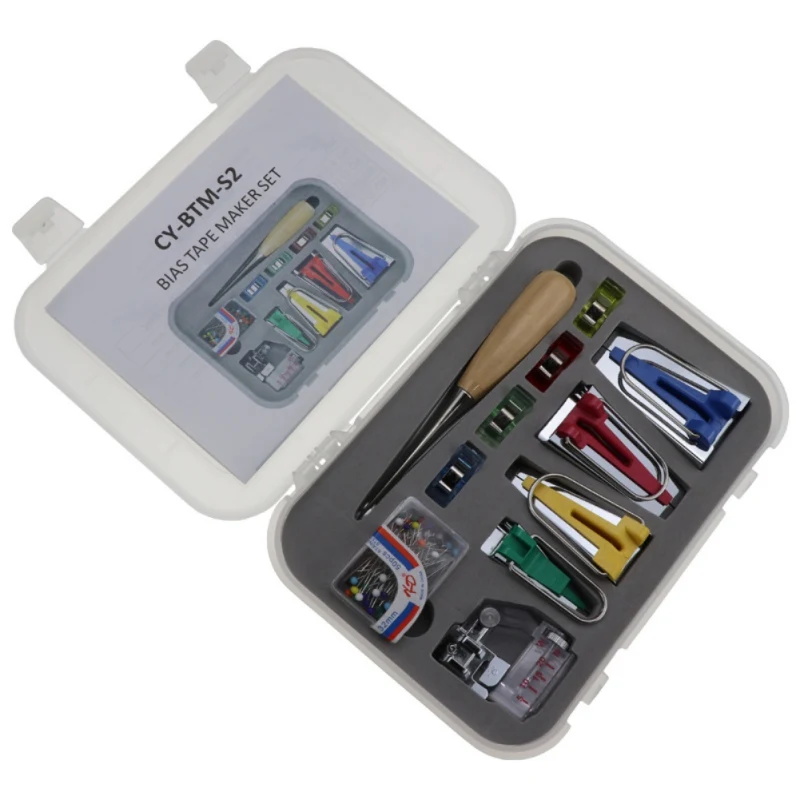 

Hot 1 Set Machine Tools Binding Sew Multifunction Sewing Bias Tape Maker Set DIY Patchwork Quilting Tool A