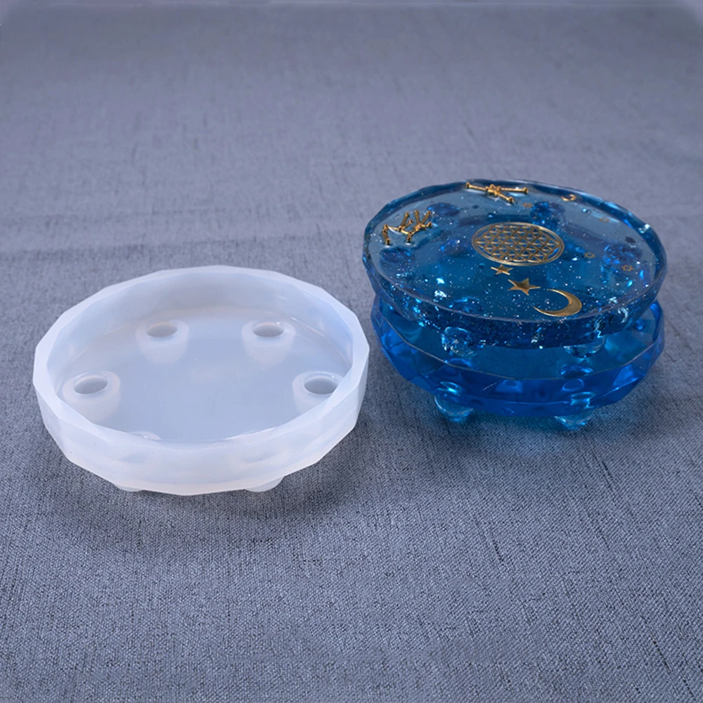 DIY ASHTRAY CIGARETTE Mold Cup Pad Resin Casting Silicone Round Ashtray Decoration Accessories Storage Rack SQ0173 | Дом и сад