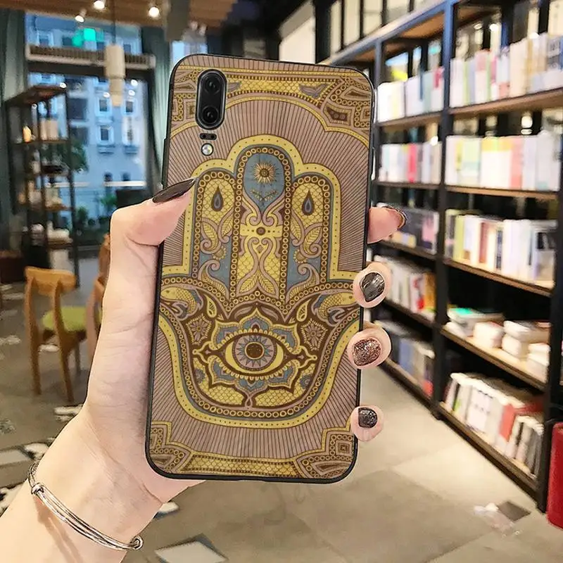 

Hamsa Hand of Fatima pattern high quality luxury Phone Case For Huawei honor Mate P 10 20 30 40 Pro 10i 9 10 20 8 x Lite