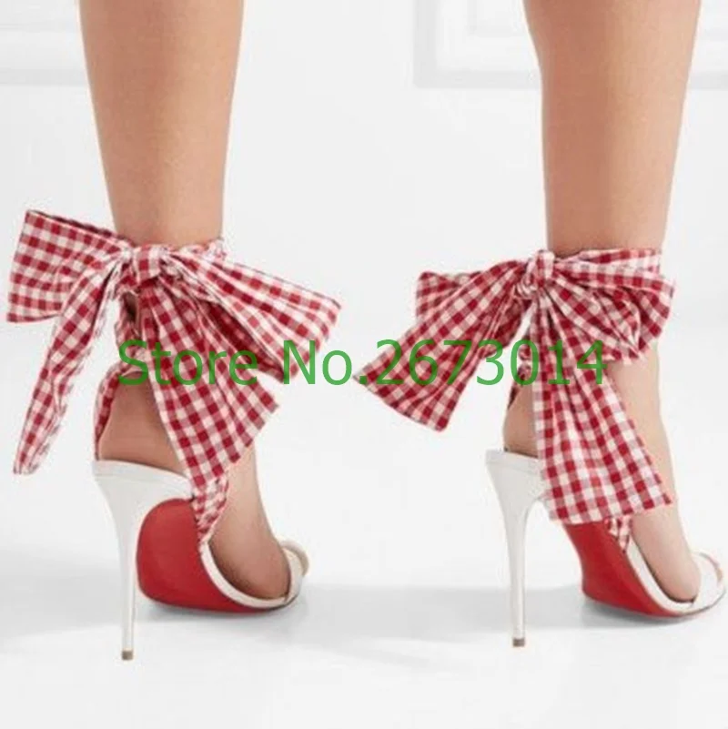 

Сандалии женские на высоком каблуке-шпильке, босоножки с ремешком на пятке и открытым носком, на шнуровке, с бабочкой